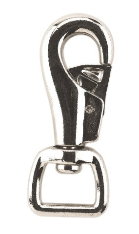 Karabinerhaken mit Wirbel - Rund, Verzinkt
