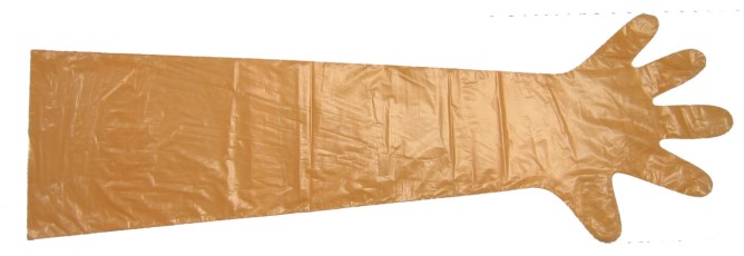 Einmalhandschuhe Vetbasic, 90cm Länge, 100 St., orange