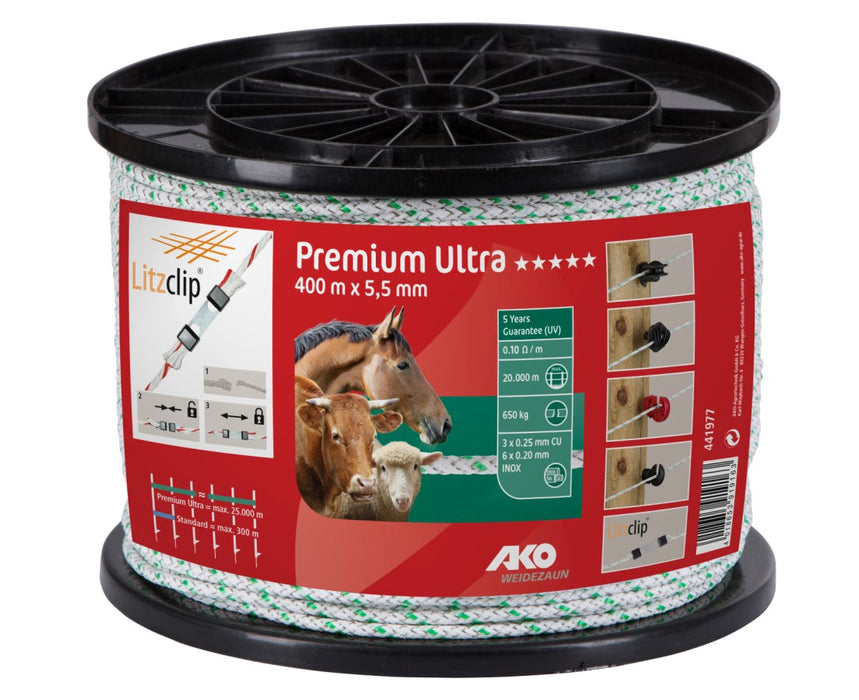 Weidezaunseil Premium Ultra 400m 6x Niro 3x Kupfer