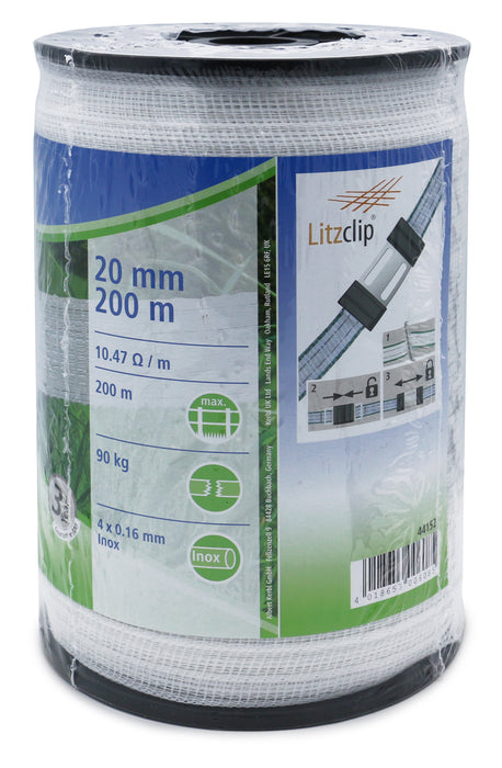 Basic Classe-Weidezaunband weiß 200m, 10mm, 20mm oder 40mm