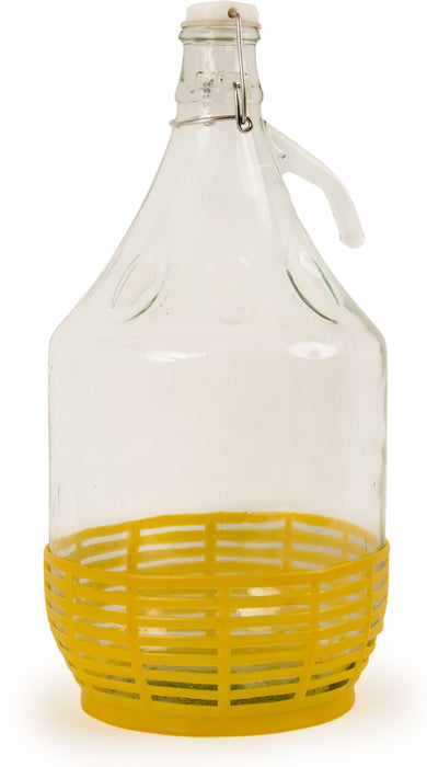 Korbflasche 5 Liter Glasballon mit Bügelverschluss