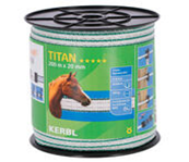 Weidezaunband Titan Breitband, 200m, 12mm/20mm/40mm weiß/grün