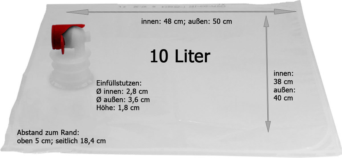 Bag in Box Beutel 10l/5l/3l