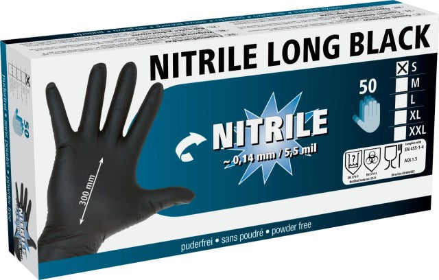Nitrilhandschuhe Long Black 300mm