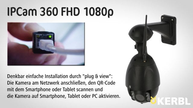 Tier-Überwachungskamera - IPCam 360° FHD 4-fach opt. Zoom