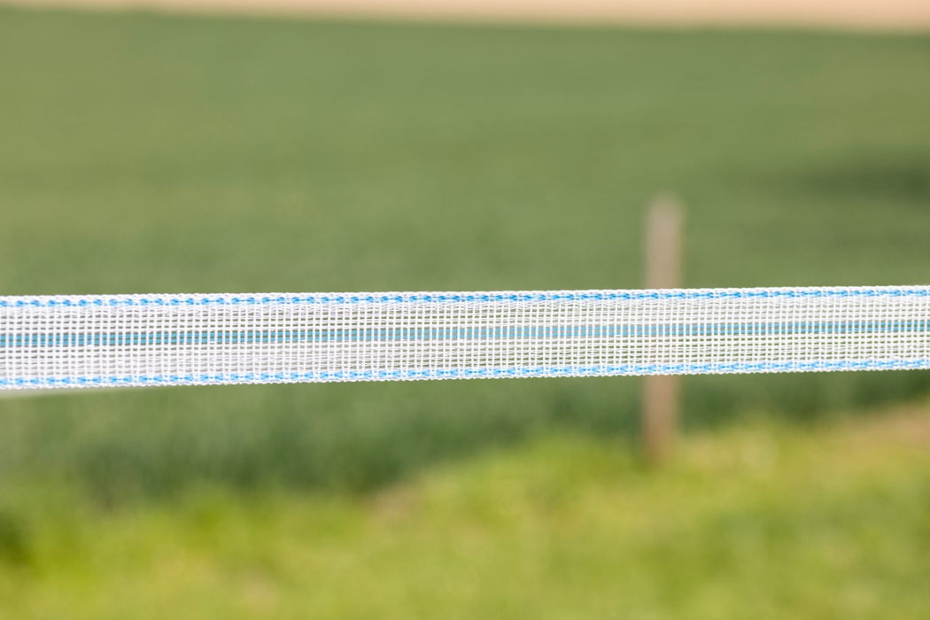 PlatinumLine Weidezaunband weiß/blau – 200 m, 20 oder 40 mm Breite