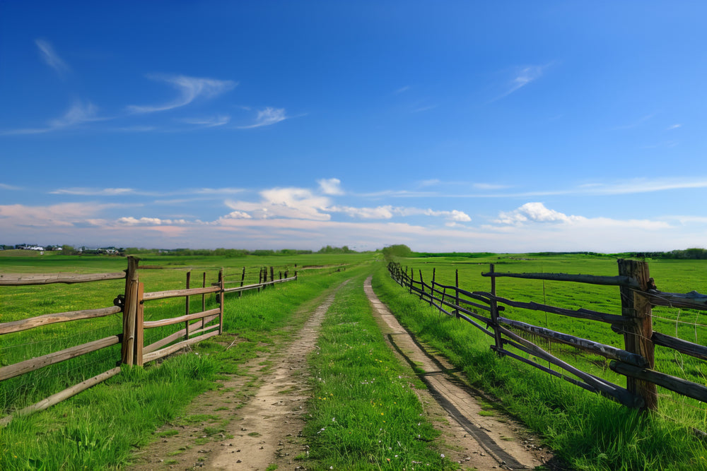 Weidezaun auf einer grünen Wiese