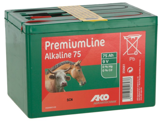 Alkaline Trockenbatterie 9Volt 55/75/120/170Ah
