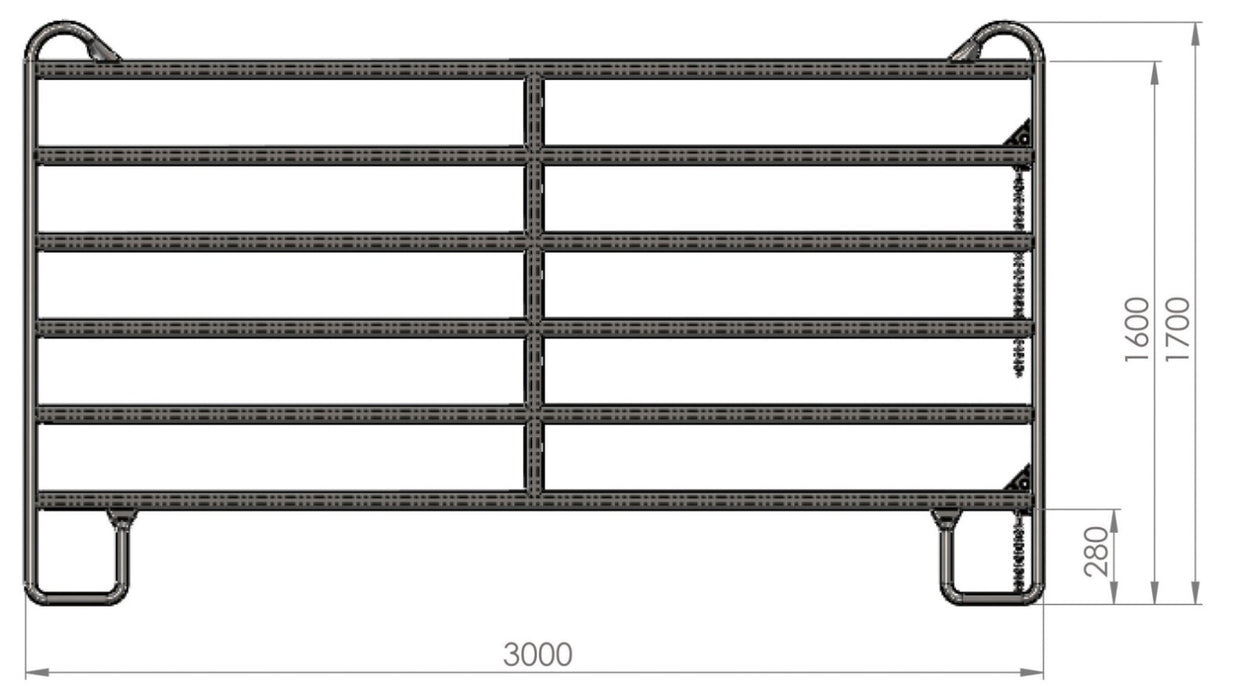 Weidepanel versch. Längen - wählbar mit Tor oder ohne Tor
